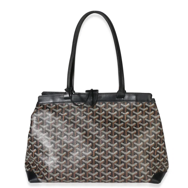 Goyard Black Goyardine Canvas Bellechasse PM in Black Canvas from myGemma