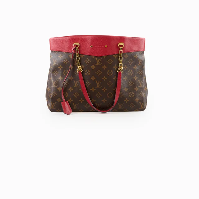 Louis Vuitton Pallas Shopper Monogram Red in Red Canvas from The Purse Affair