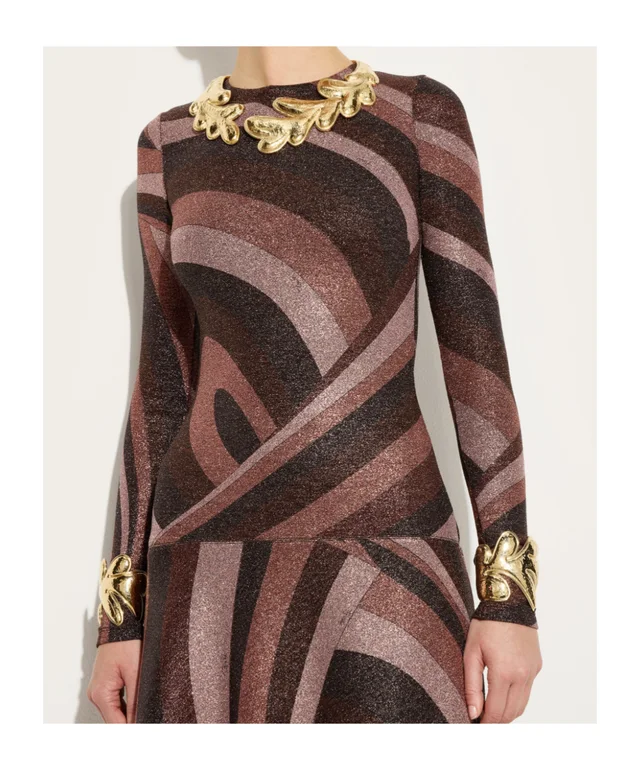 Emilio Pucci Iride Print Lurex Jersey Dress, photo 5 of 5 from SENSER