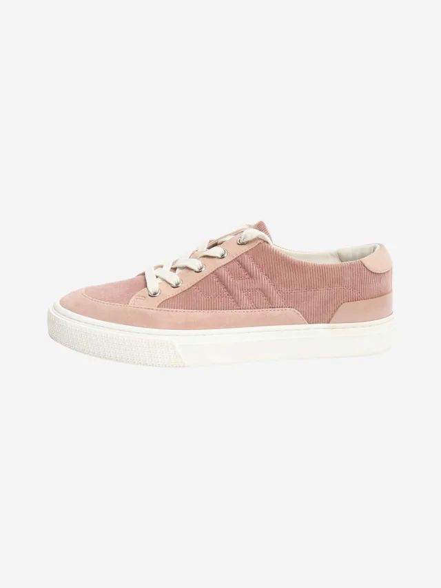 Hermès Pink corduroy trainers - size EU 38.5 (UK 5. ) in Pink from Sign of the Times