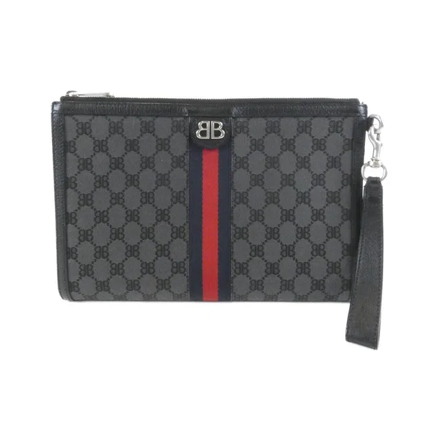 Balenciaga Hacker Pouch Black in Black Coated canvas from The Reluxe