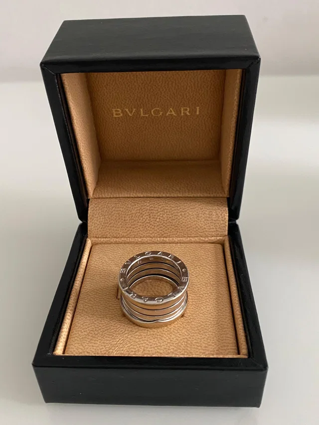Bvlgari B Zero 1 White Gold 4 Band Ring in White from HEWI