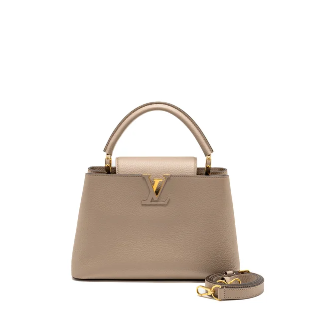 Louis Vuitton Capucines BB Calfskin Grey GHW in Grey Calfskin from EMIER