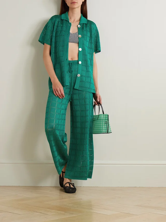 CALLE DEL MAR Crocheted shirt in Green, photo 2 of 2 from NET-A-PORTER (Canada)