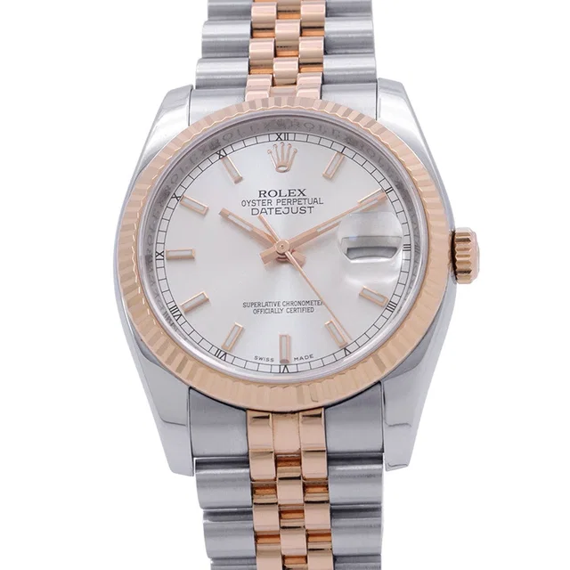 Rolex Datejust W36mm Stainless Steel K18PG Silver Dial116231 in Silver from GALLERY RARE