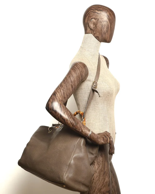 Gucci Large Bamboo Shopper Tote Bag in Caviar leather from A Retro Tale, photo 11 of 11
