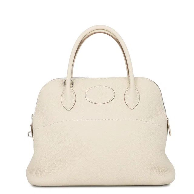 Hermès Bolide Craie Taurillon Size 31 in White from GALLERY RARE