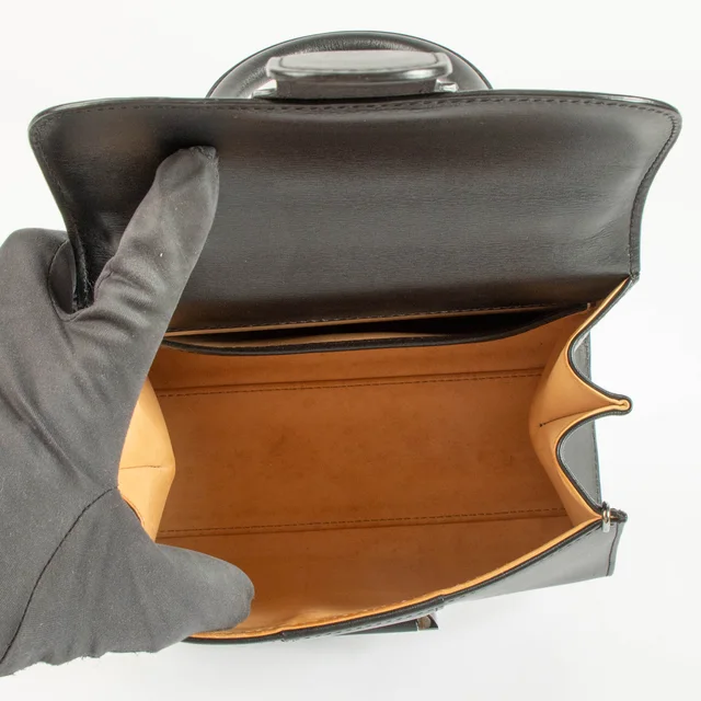Delvaux All Black Box Calf Brillant Mini Bag in Black Box leather from Labellov, photo 7 of 7