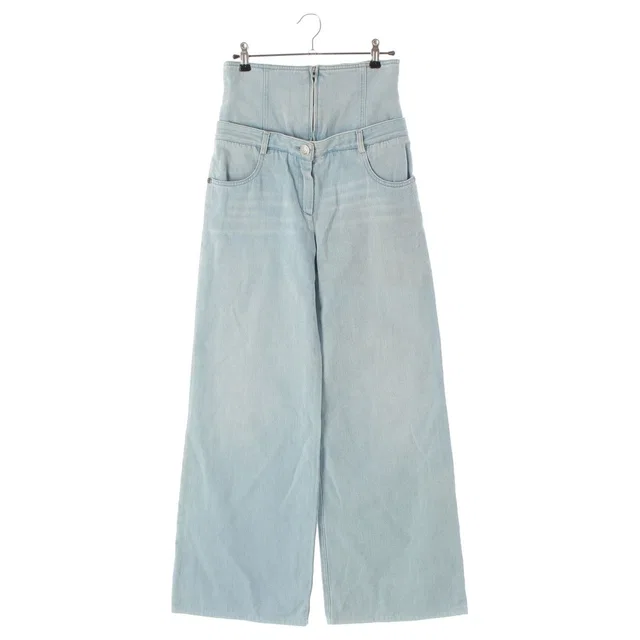 Chanel Logo Highway Baggy Denim Pants Blue 34 in Blue Denim from The Reluxe