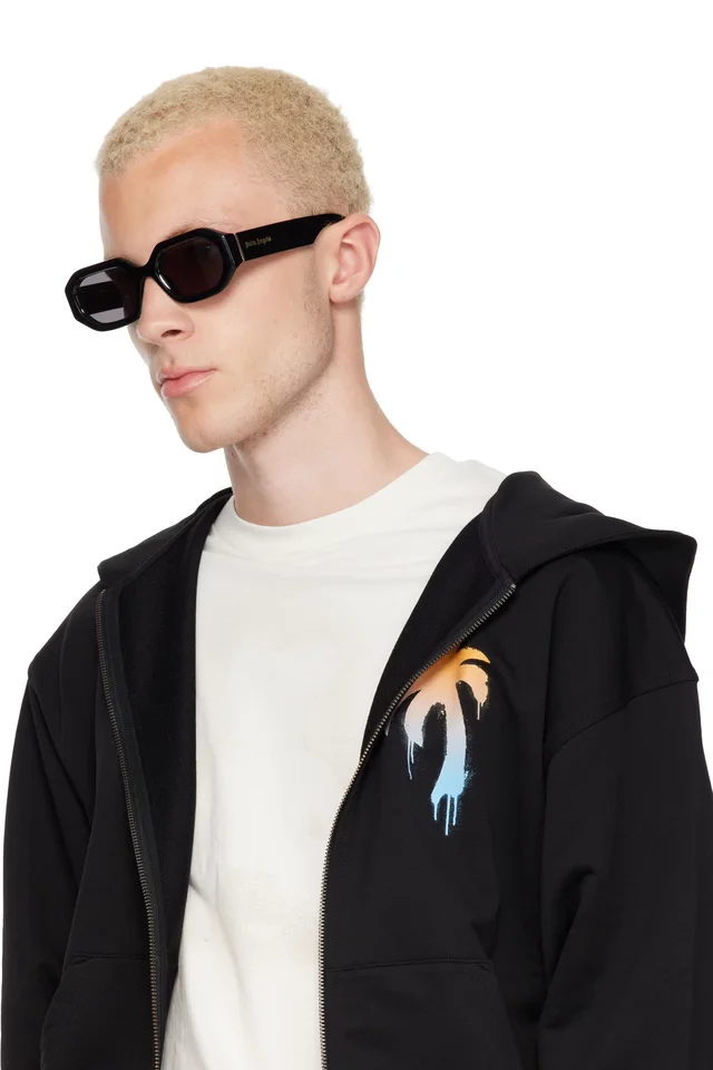 Palm Angels Black Riplay Sunglasses, photo 4 of 4 from SSENSE