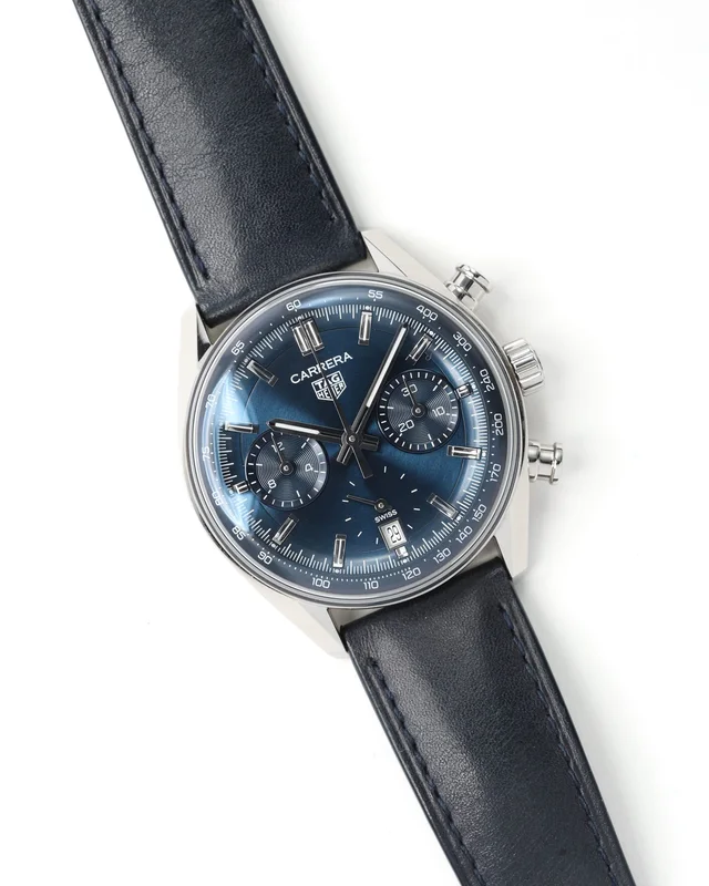 TAG Heuer Carrera Glassbox 39mm 2023 Full Set Watch in Leather from A Retro Tale