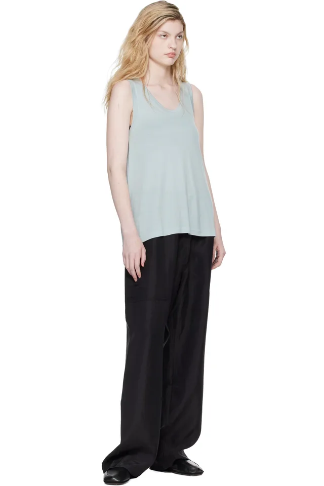 Studio Nicholson Blue Votan Jersey Tank Top, photo 4 of 4 from SSENSE