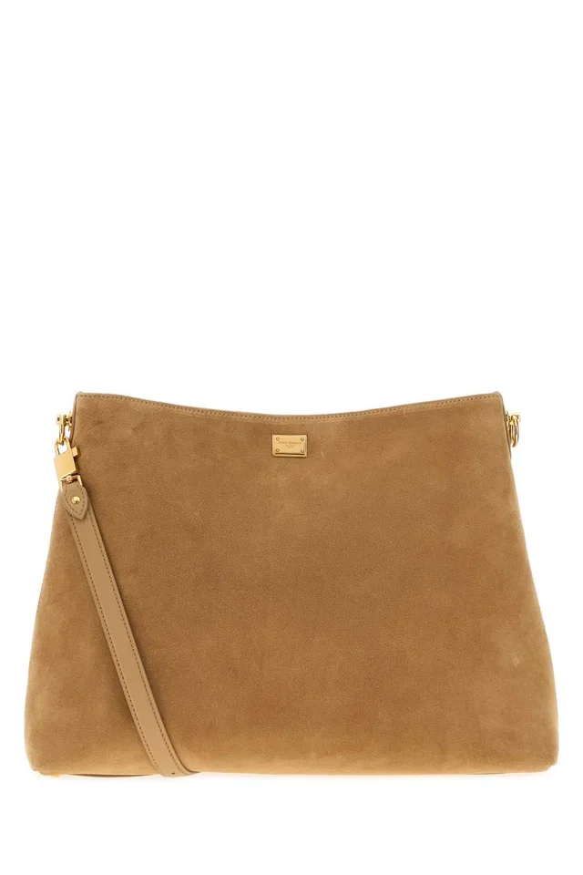 Dolce & Gabbana Suede Shoulder Bag — Beige in Beige Suede from HEWI