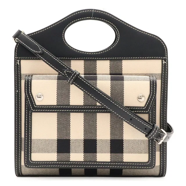 Burberry Pocket Bag 2way Handbag in Canvas from LuxUness