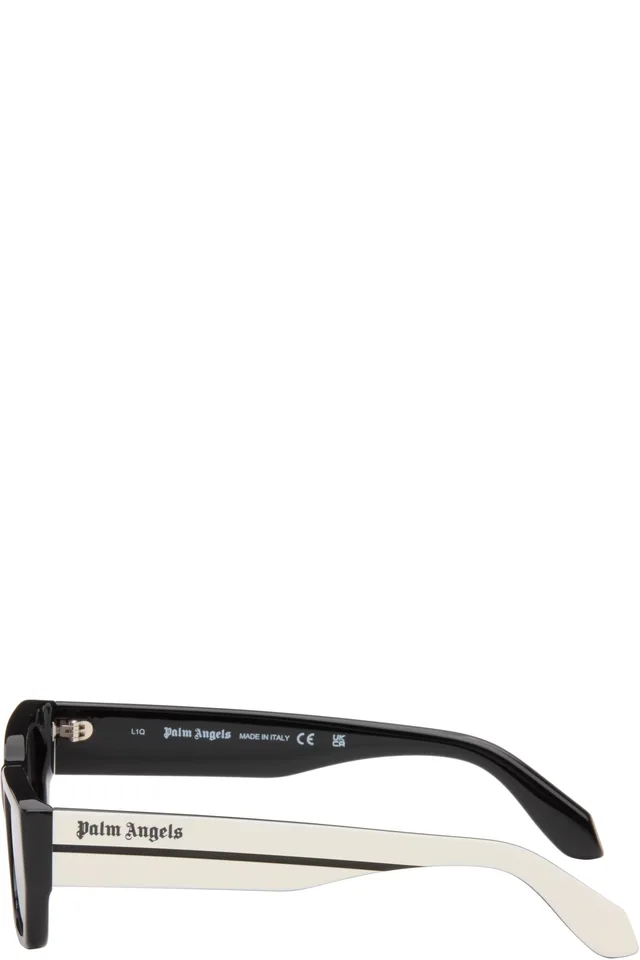 Palm Angels Black & White Moss Sunglasses, photo 3 of 4 from SSENSE