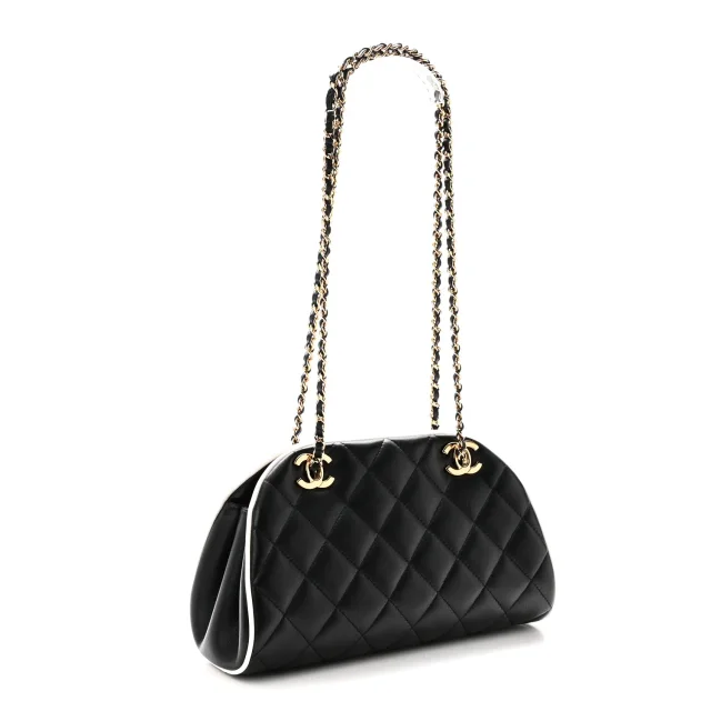 Chanel Quilted Clutch in Black Lambskin from FASHIONPHILE, photo 3 of 11