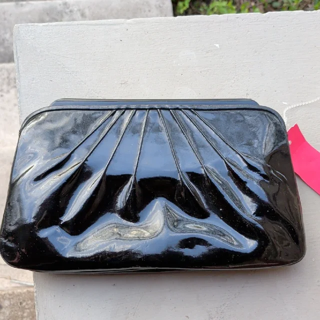 Saks Fifth Avenue By Judith Leiber Black Patent Clutch Wallet in black Patent leather from Poshmark