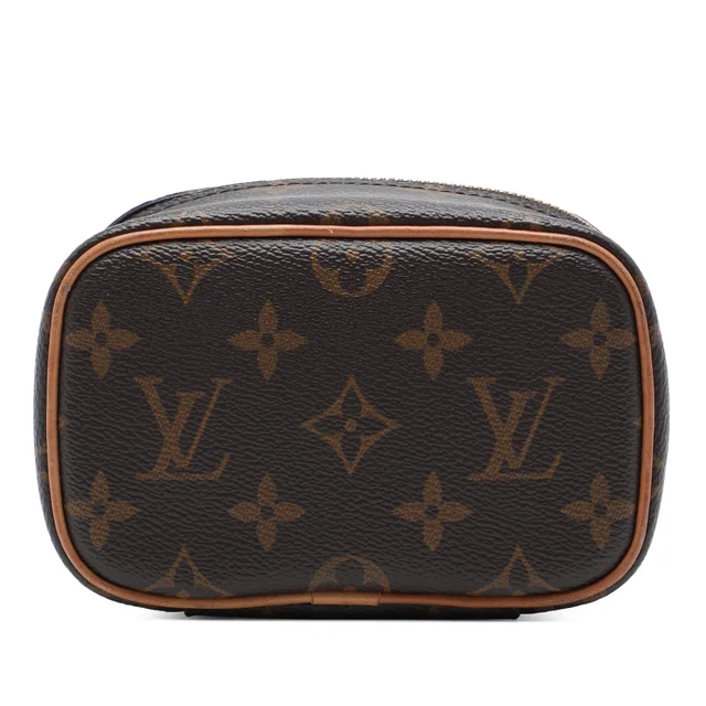 Brown Louis Vuitton Monogram Nice Nano Vanity Case in Brown Coated canvas from Designer Revival, photo 2 of 2