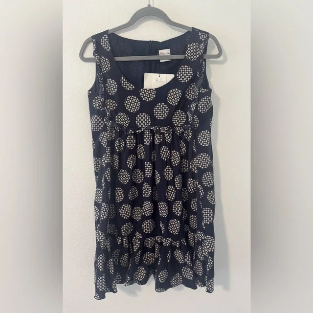 REDValentino Navy Polka Dot Short Dress Babydoll Empire Waist Ruffles No Size in white|blue from Poshmark