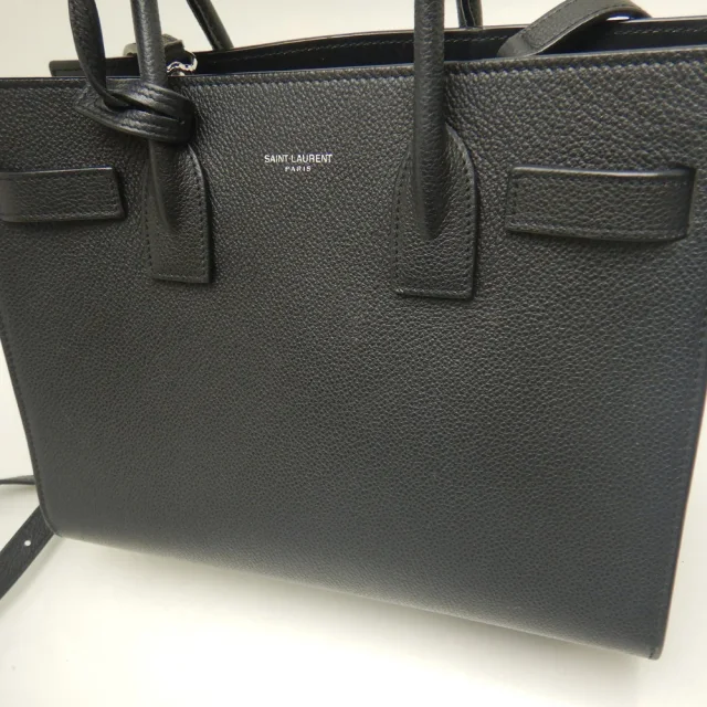 Saint Laurent Sac de Jour Baby Calf Handbag in Black Calfskin from LuxUness, photo 5 of 8