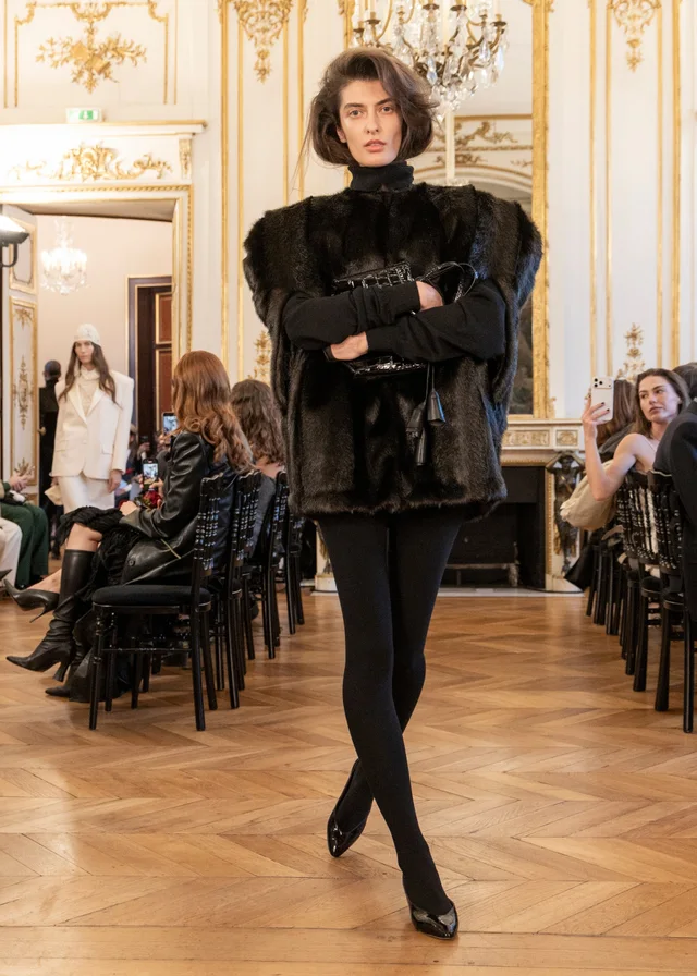Magda Butrym Footed cotton leggings in black, photo 5 of 5 from SENSER