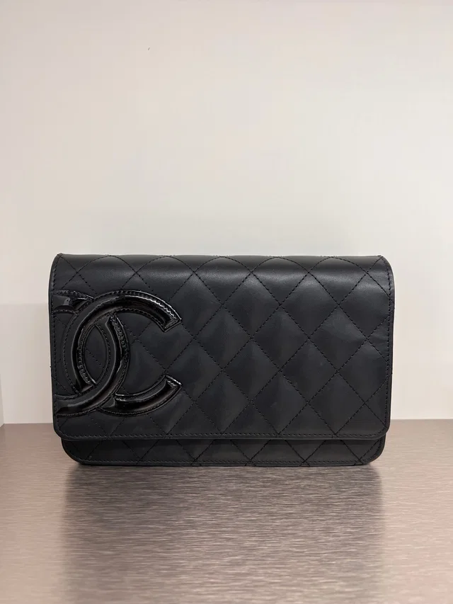 Chanel WOC Cambon Black Lambskin SHW #18840606 in Black Lambskin from Luxury Promise