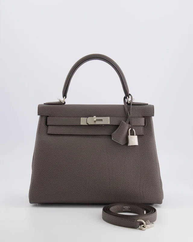 Hermès Kelly 28 Retourne HSS Bag in Taupe Togo leather from Sellier