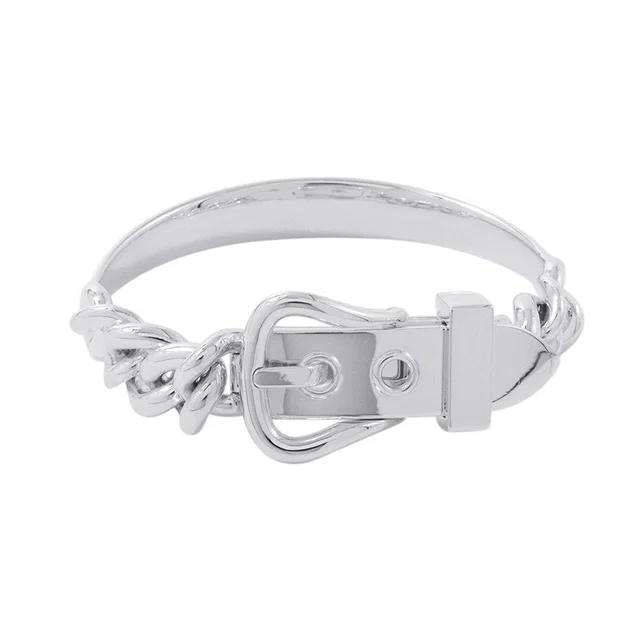 Hermès BoucleSellier Inflexible Bracelet Size GM/15 SV925 from GALLERY RARE
