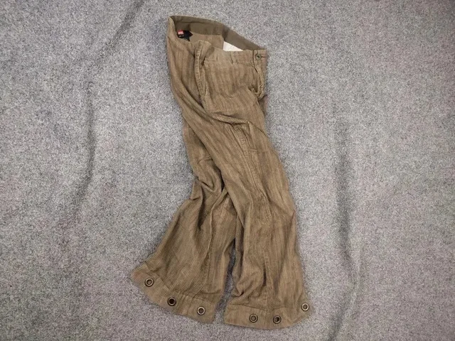 Diesel Y2K Vintage Corduroy Flared Pants Adjustable Lgb in Brown, Women's (Size 28) in red|brown from Grailed
