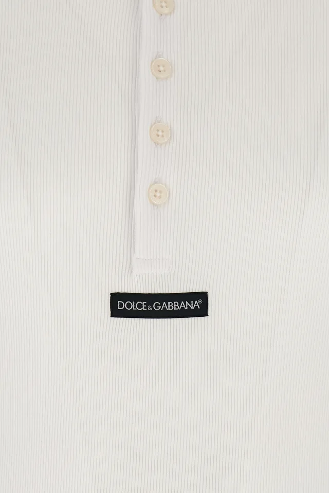 Dolce & Gabbana Serafino Logo Patch Jersey T-Shirt, photo 4 of 4 from SENSER