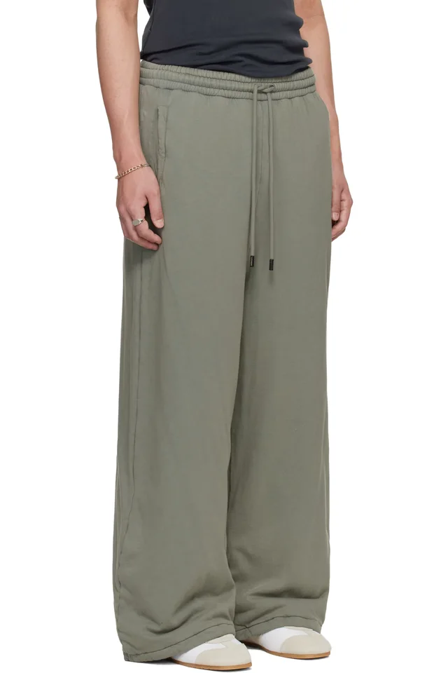 LU'U DAN Gray Wadded Bontans Sweatpants, photo 2 of 4 from SSENSE