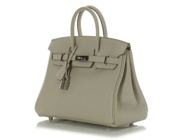 Hermès Gris Perle Swift Birkin 25 in Grey Swift leather from Ann's Fabulous Finds, photo 3 of 10