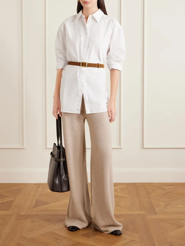 THE ELDER STATESMAN Juniper cashmere wide-leg pants in Beige, photo 2 of 2 from NET-A-PORTER (Canada)