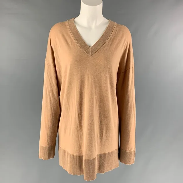 The Row Size Xs Camel Wool Oversized Pullover in yellow Wool from Poshmark