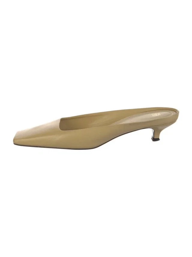 TOTEME Almond Leather Kitten Heel Mule - Tan in brown|neutral Leather from Poshmark