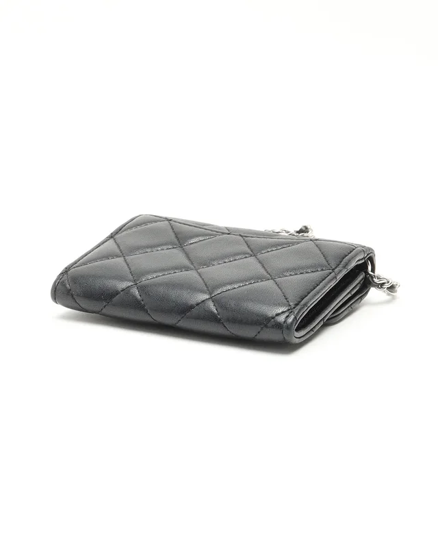 Chanel Quilted Flap Card Holder On Chain Bag in Leather from A Retro Tale, photo 4 of 7