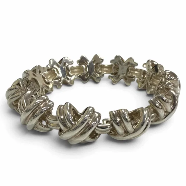 Tiffany & Co. Vintage Signature Link Motif Bracelet Silver in Silver from The Reluxe