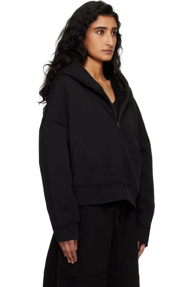 Entire Studios Black Eternal Zip Hoodie, photo 2 of 4 from SSENSE