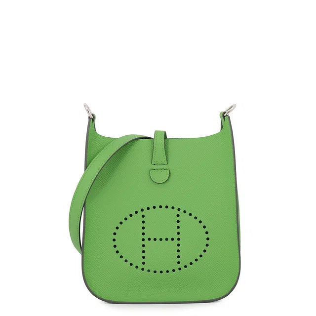 Hermès Evelyne Sellier Vert Yucca Epsom Size TPM in Green Epsom leather from GALLERY RARE