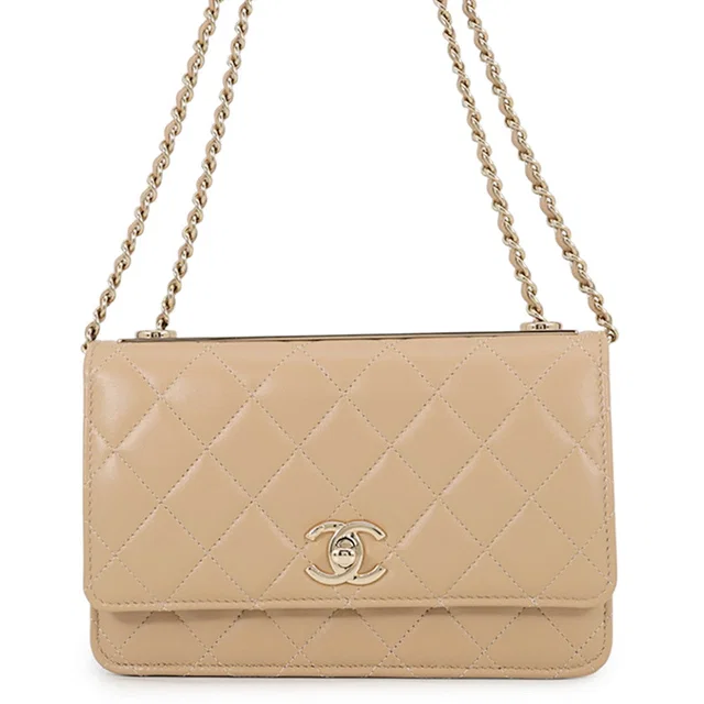 Chanel Trendy CC Chain Wallet BeigeA80982 Lambskin in Lambskin from GALLERY RARE