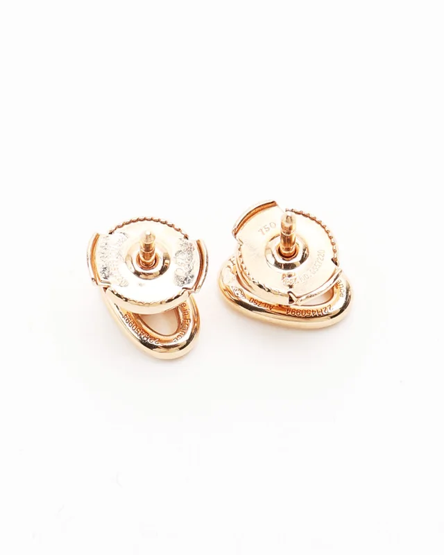 Hermès Chaîne d'Ancre 18kt Pink Gold Earrings in Pink from A Retro Tale, photo 3 of 3
