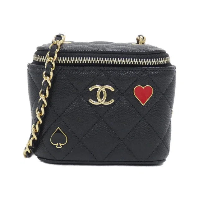 Chanel Shoulder Bag Black in Black Caviar leather from The Reluxe