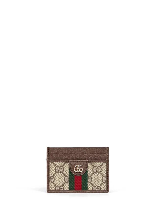 Gucci Card Case — Beige Polyurethane Wallets & Purses in Beige Canvas from HEWI