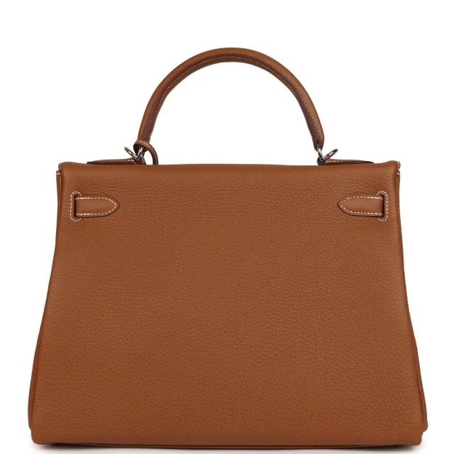 Hermès Kelly Retourne 32 Gold Togo Palladium Hardware in Gold Togo leather from Madison Avenue Couture, photo 4 of 9