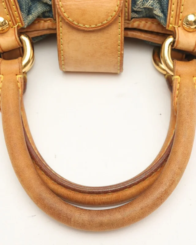 Louis Vuitton Monogram Denim Pleaty Handbag in Denim from A Retro Tale, photo 6 of 10