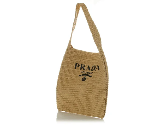 Prada Bianco Raffia Shopping Tote in Raffia from Ann's Fabulous Finds, photo 3 of 9