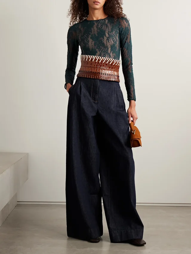 ZIMMERMANN Lace bodysuit in Blue, photo 2 of 2 from NET-A-PORTER (Canada)