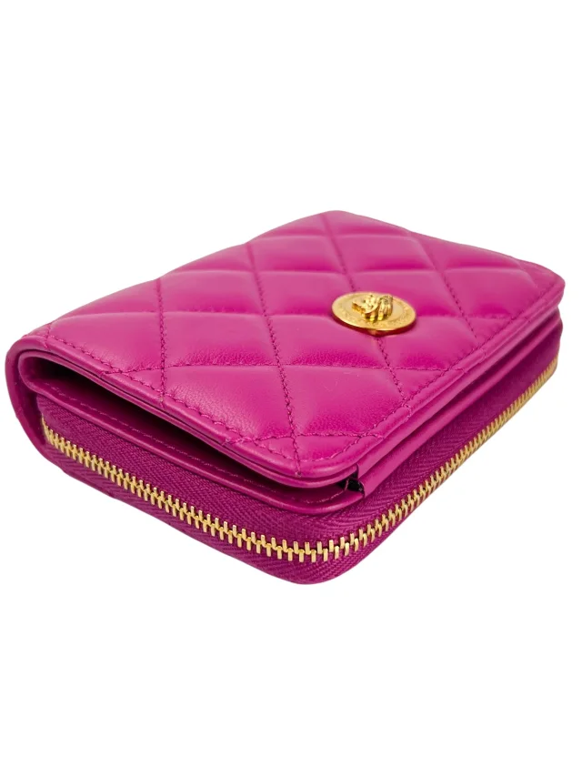 Versace Hot Pink Leather Compact Zip Wallet in Pink Leather from Season 2 Consign, photo 2 of 2