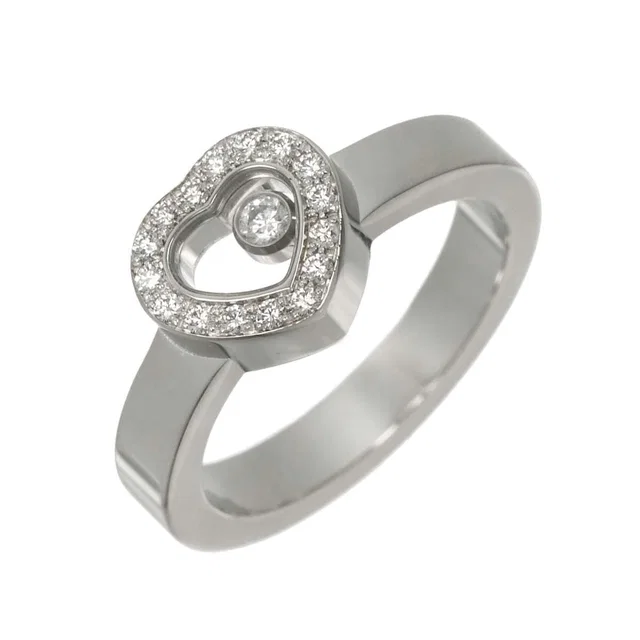 Chopard Happy Diamond Heart Ring 18K White Gold 750 Size6(US) 90319233 in White from Luxury Promise