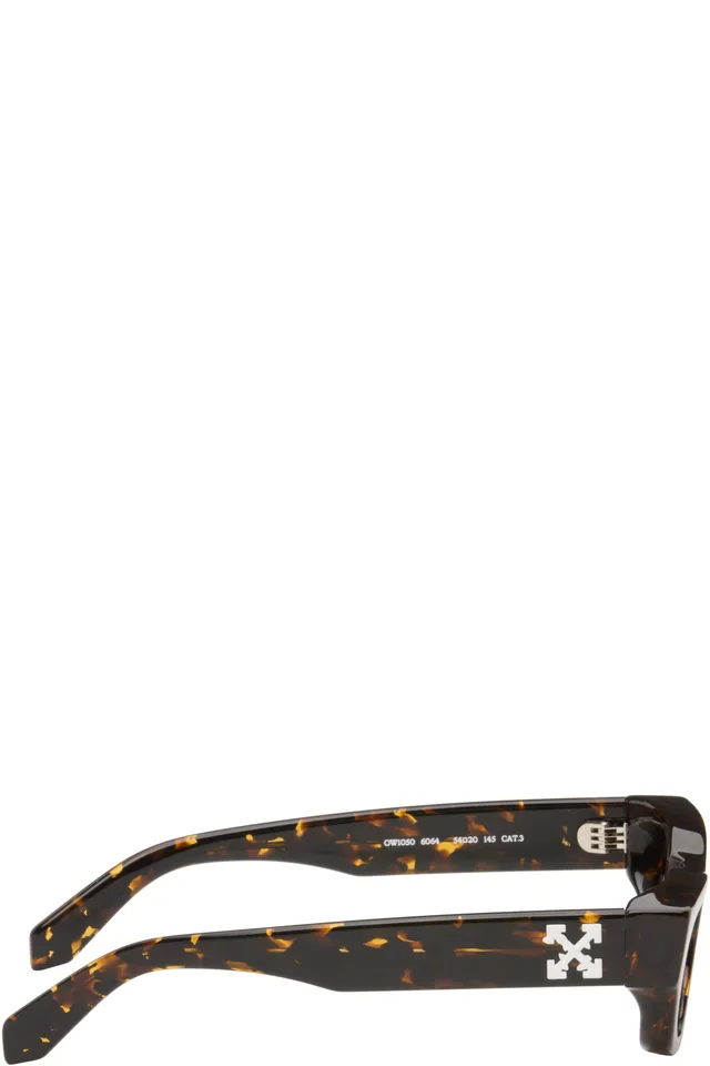 Off-White Brown Honolulu Sunglasses, photo 2 of 4 from SSENSE